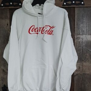 Coca Cola White Hoodie with Red Logo